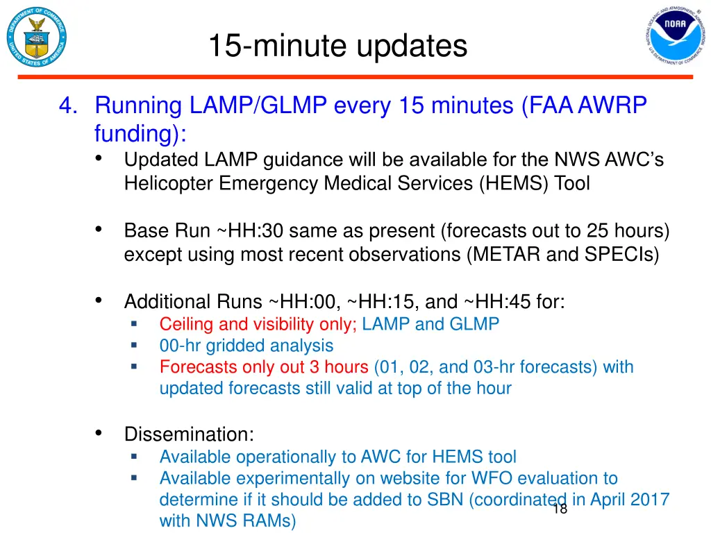 15 minute updates