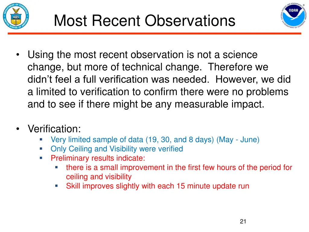 most recent observations 1