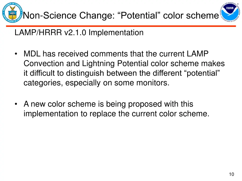 non science change potential color scheme