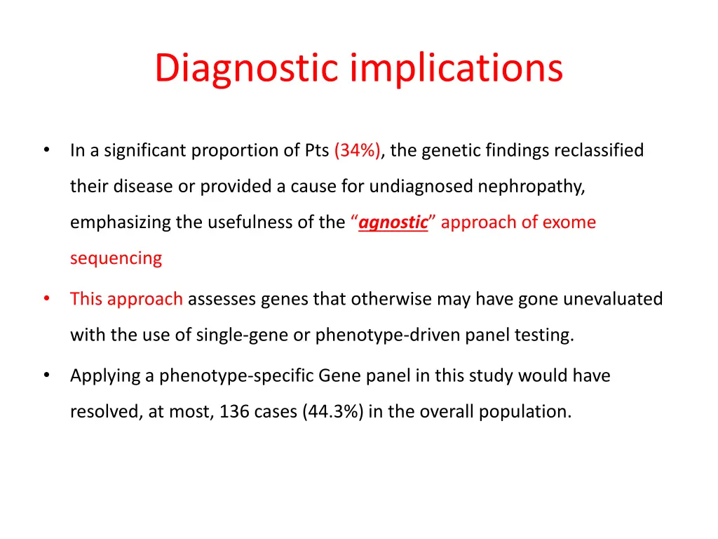diagnostic implications 1