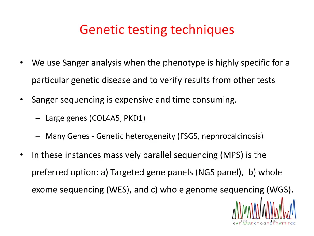 genetic testing techniques