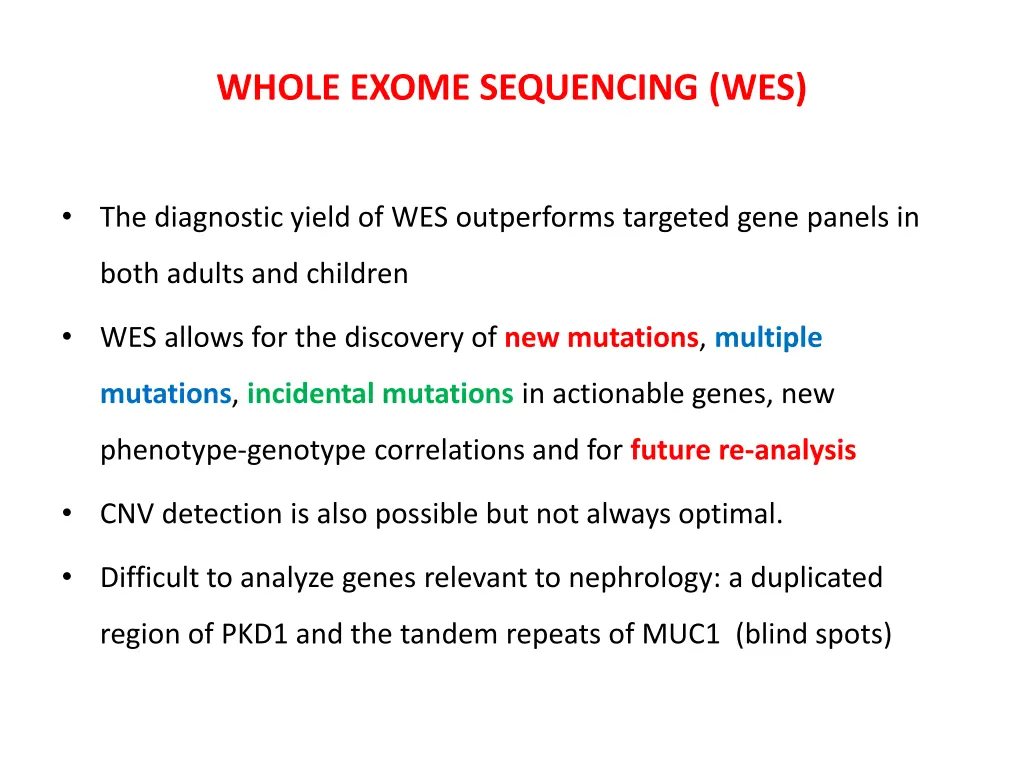 whole sequencing wes
