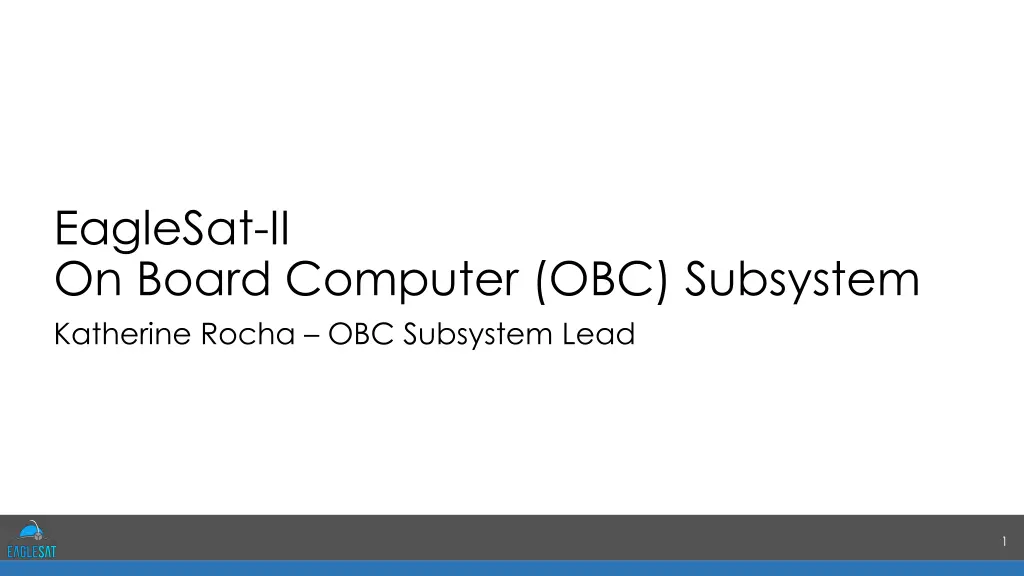 eaglesat ii on board computer obc subsystem
