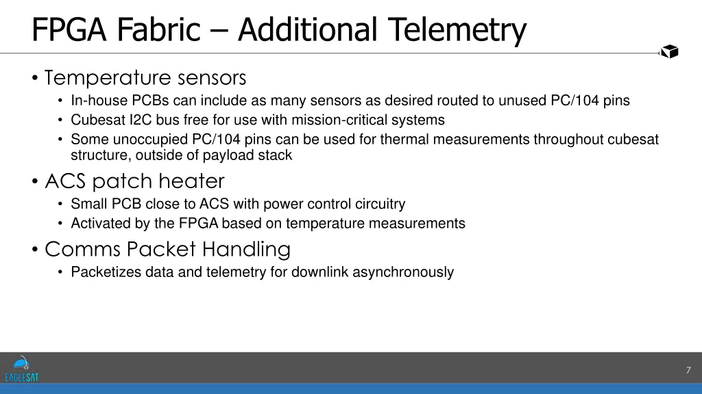 fpga fabric additional telemetry