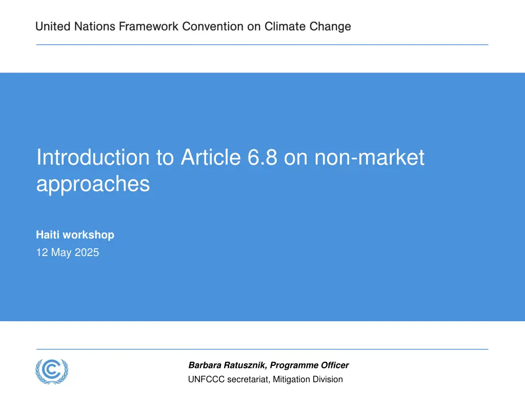 introduction to article 6 8 on non market