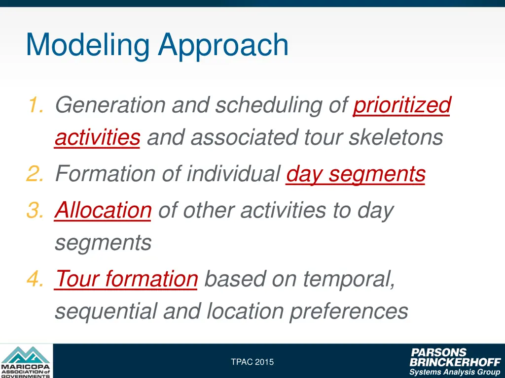 modeling approach