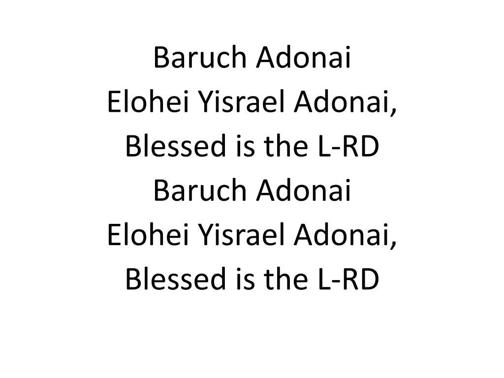 baruch adonai elohei yisrael adonai blessed 1