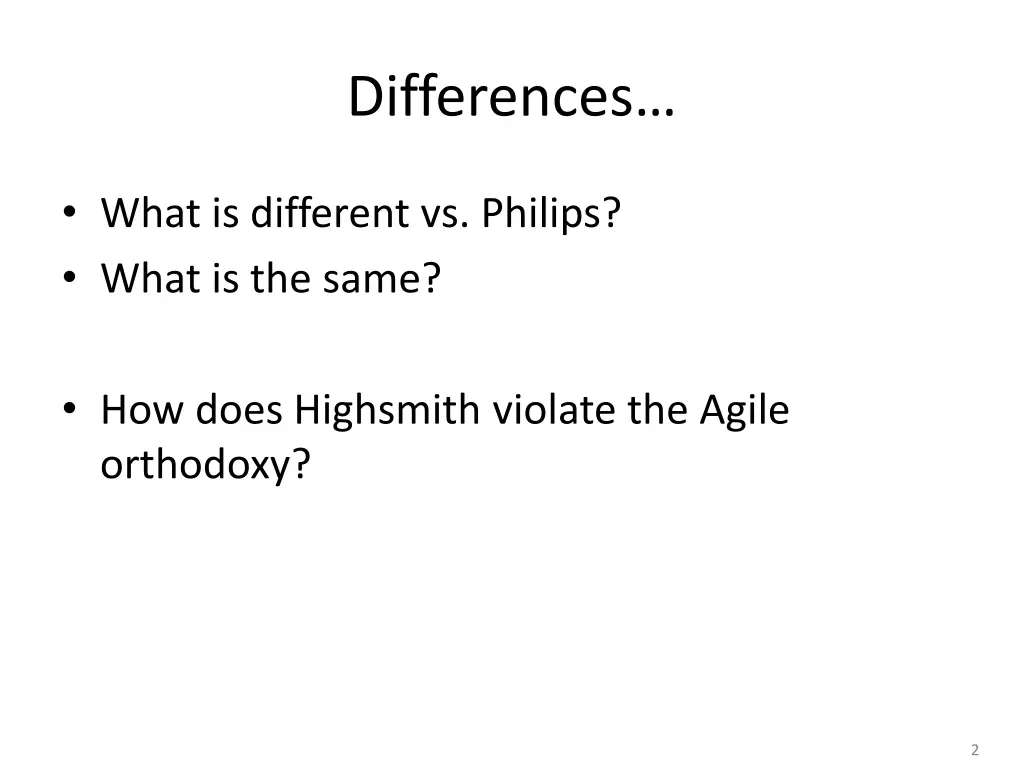 differences