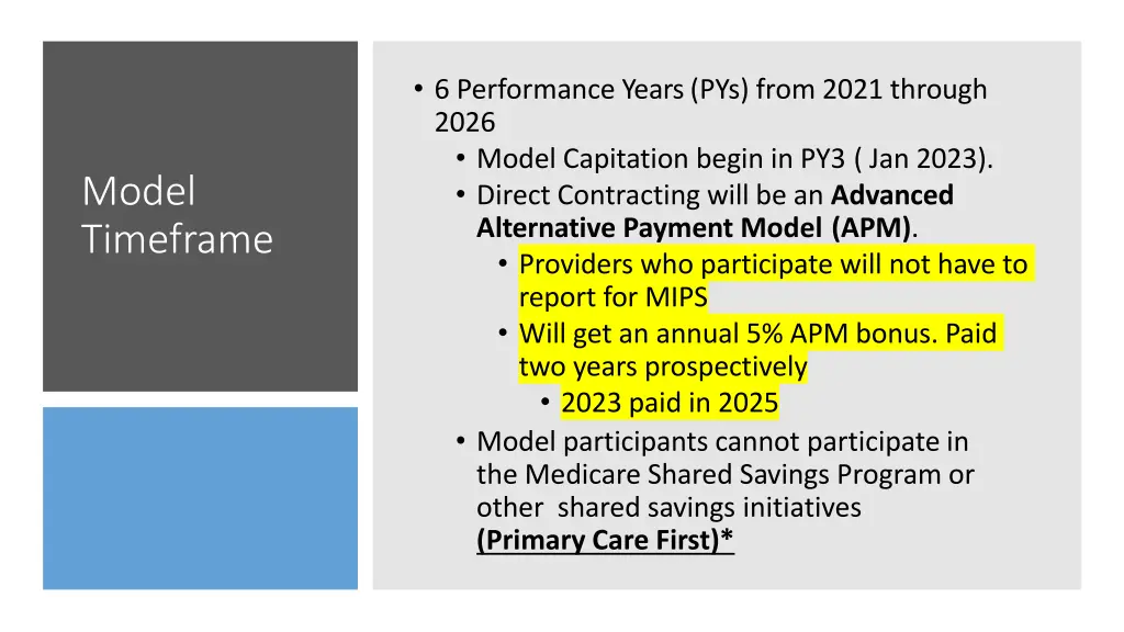 6 performance years pys from 2021 through 2026