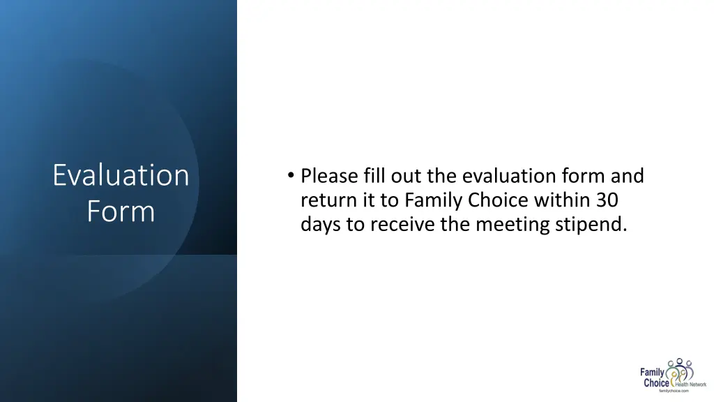evaluation form