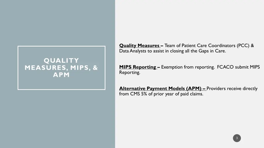 quality measures team of patient care