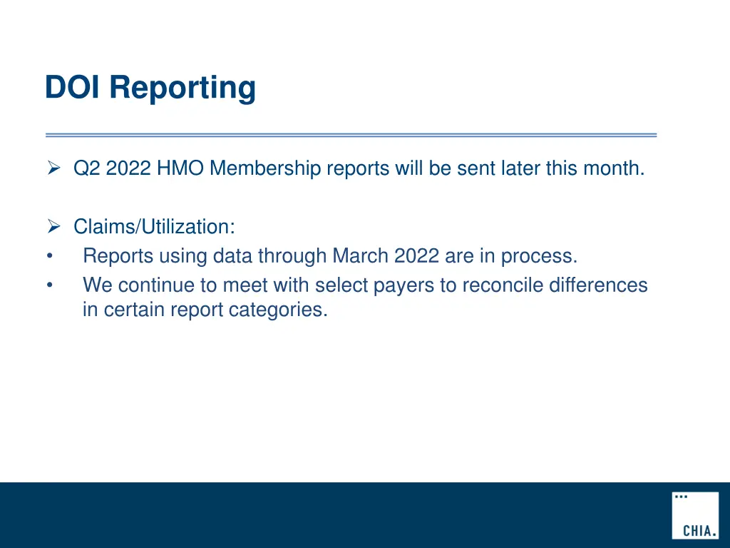 doi reporting