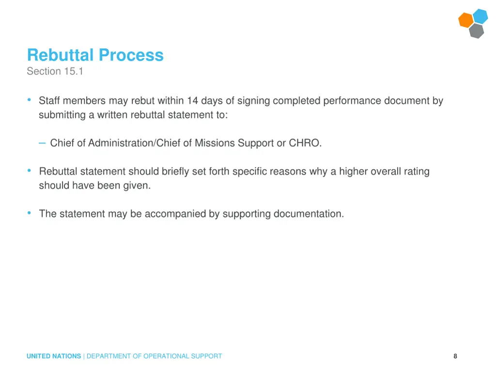 rebuttal process section 15 1