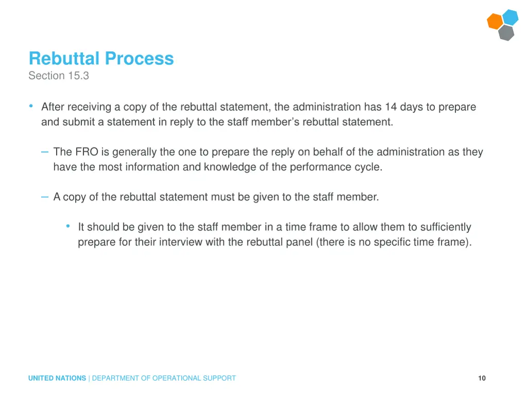 rebuttal process section 15 3