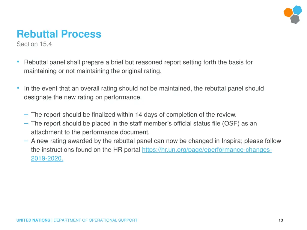rebuttal process section 15 4