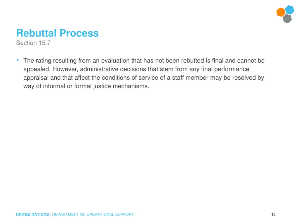 rebuttal process section 15 7
