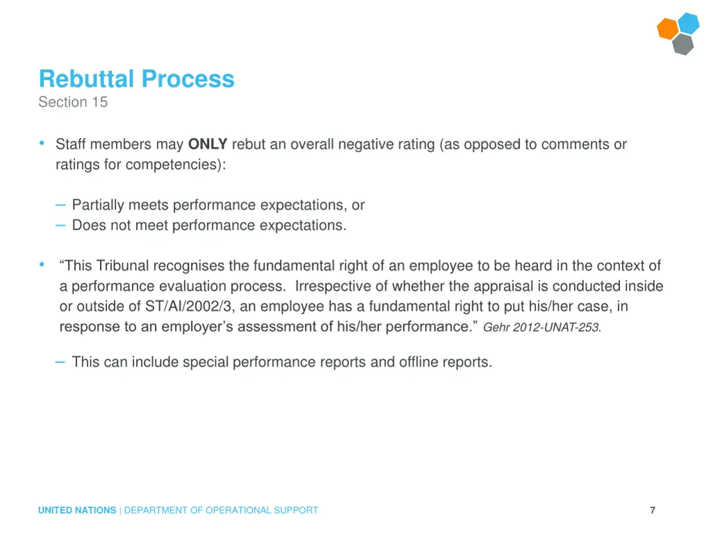 rebuttal process section 15