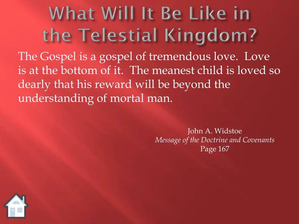 the gospel is a gospel of tremendous love love