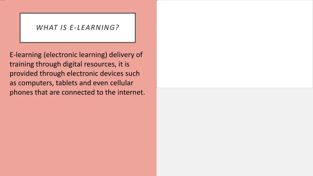 what is e learning