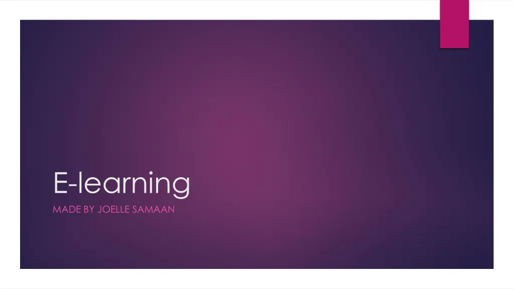 e learning made by joelle samaan