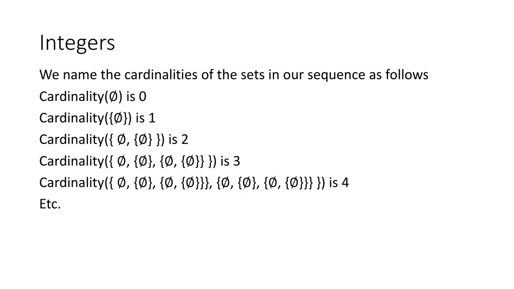 integers