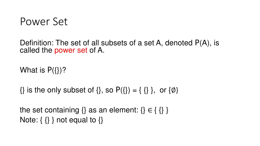 power set
