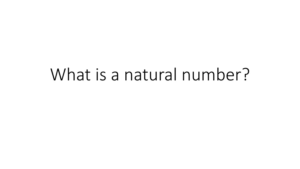 what is a natural number