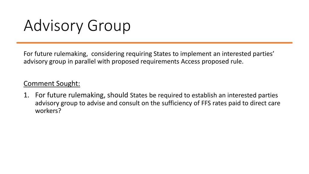 advisory group