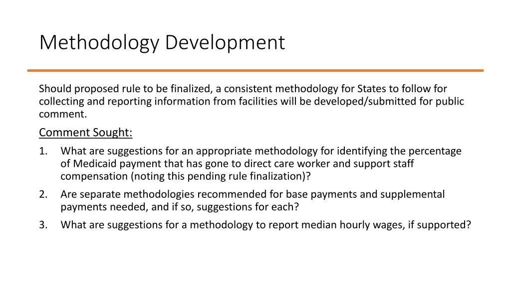 methodology development