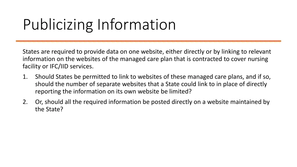 publicizing information 1