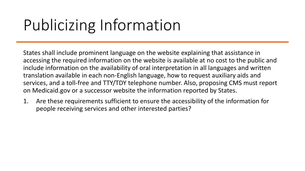 publicizing information