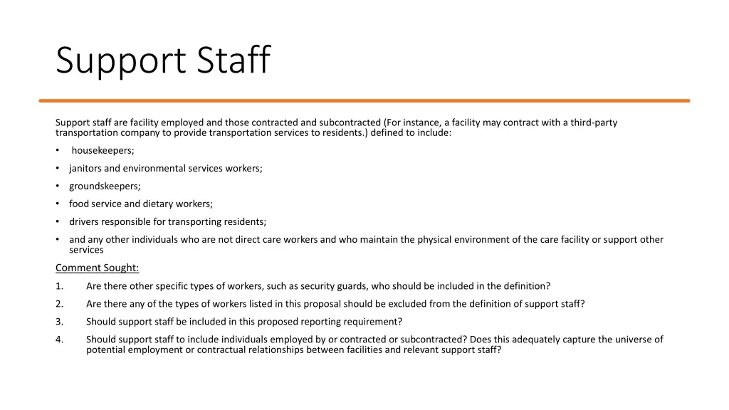 support staff