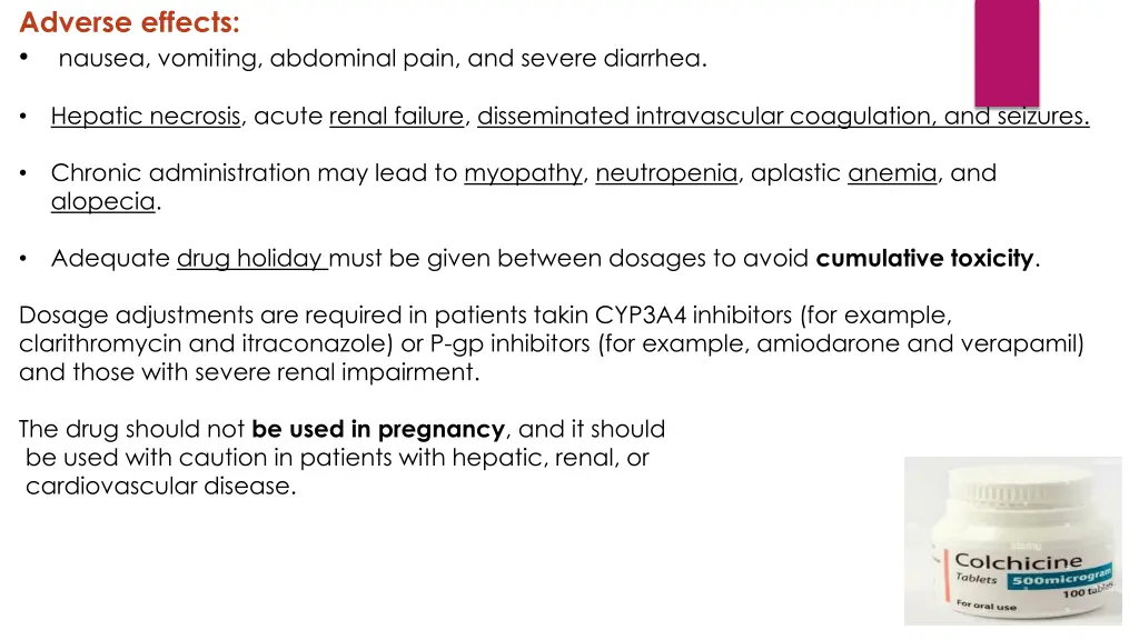 adverse effects nausea vomiting abdominal pain