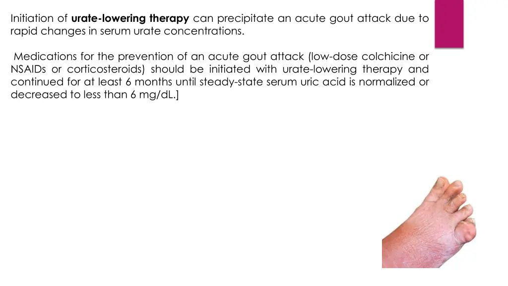 initiation of urate lowering therapy