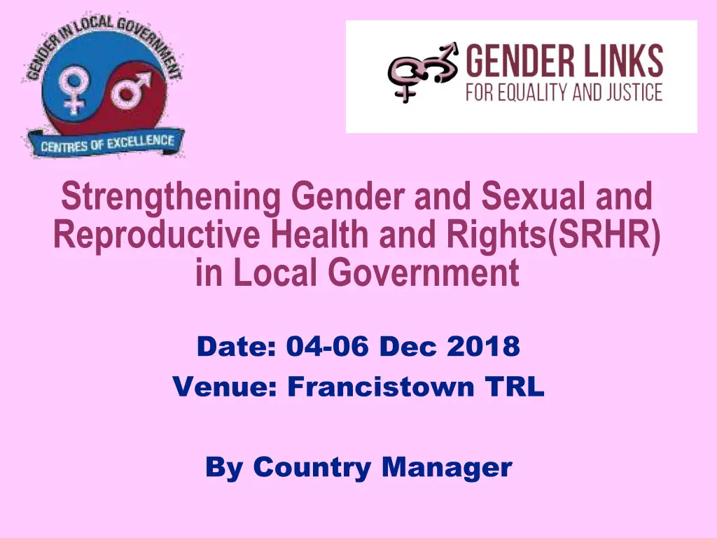 strengthening gender and sexual and reproductive