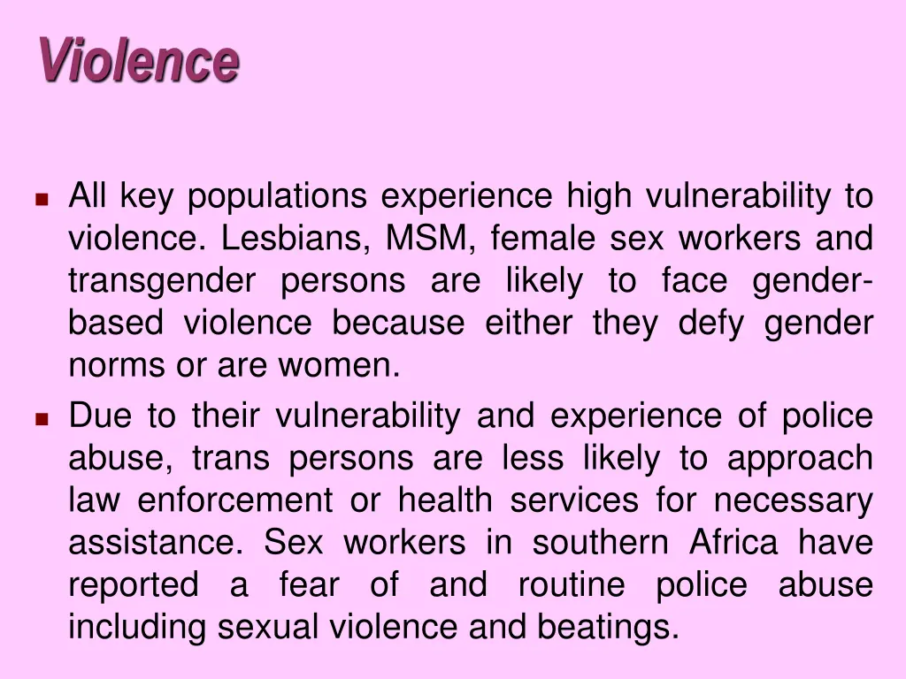 violence