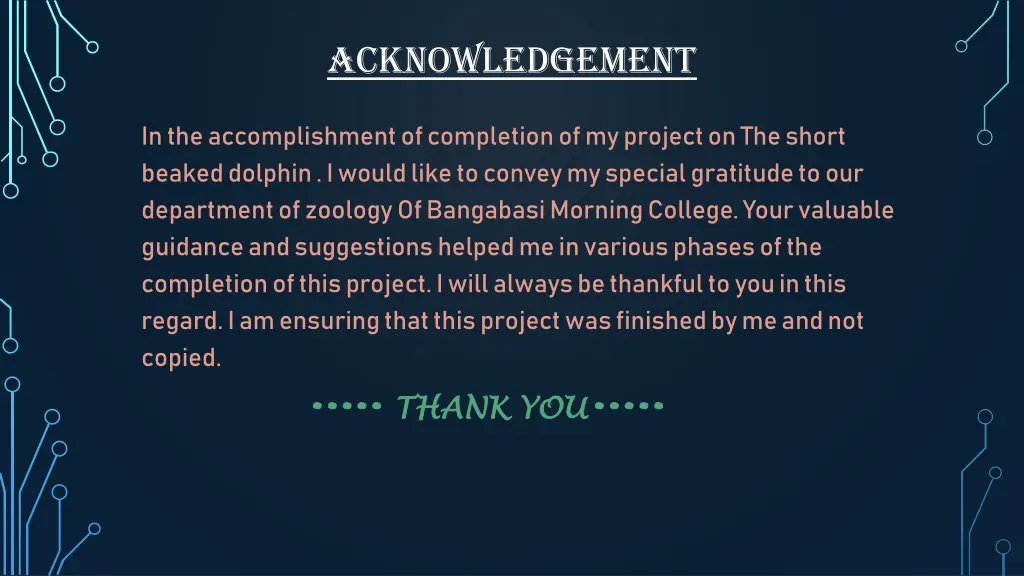 acknowledgement