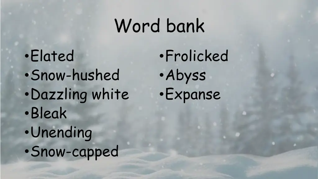 word bank