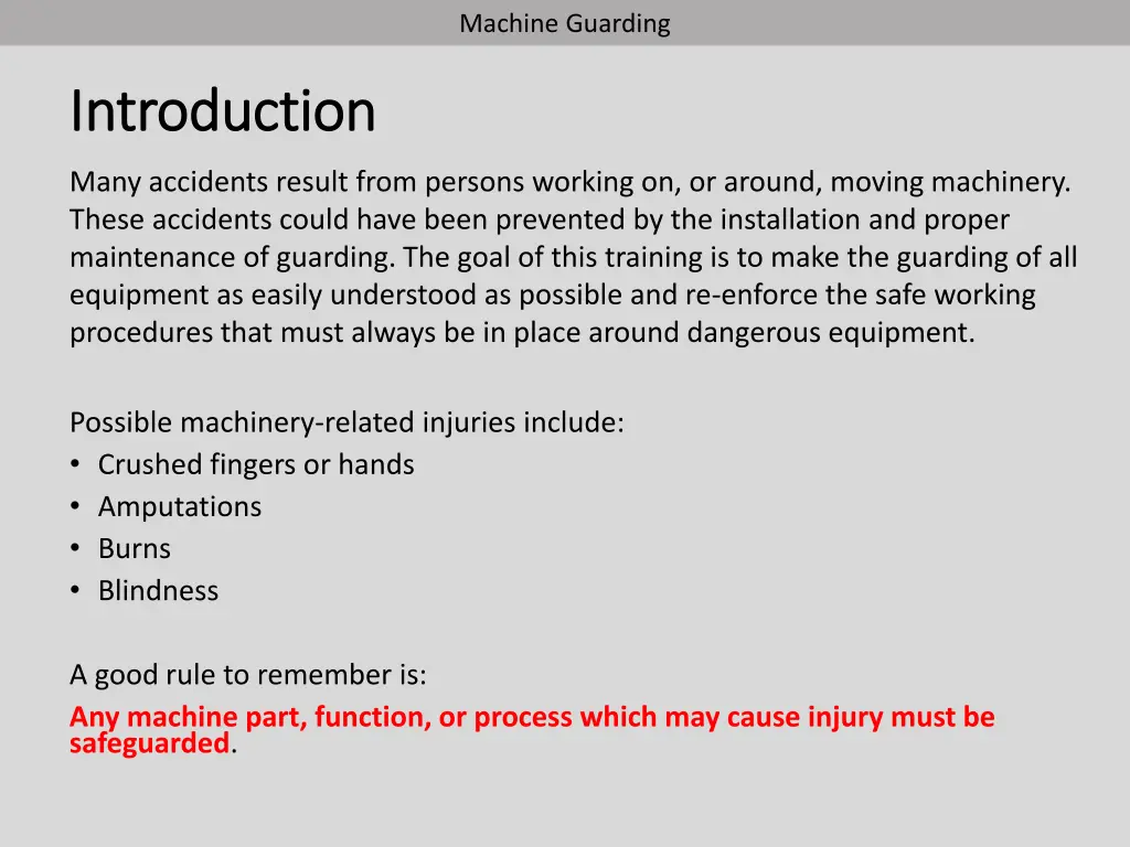 machine guarding
