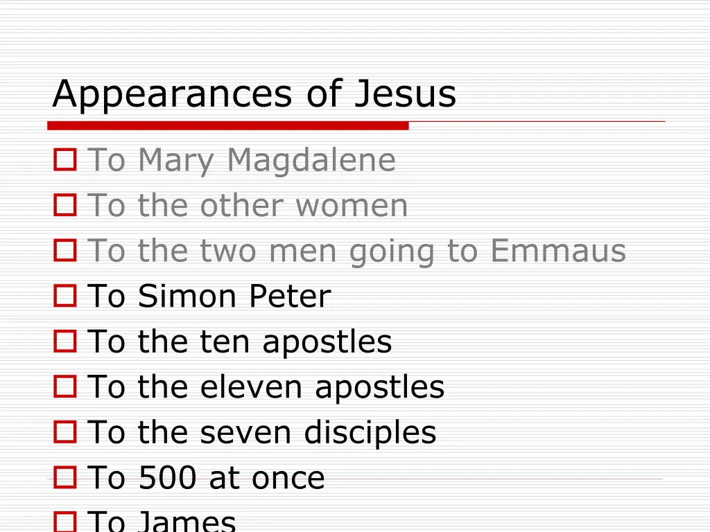 appearances of jesus 4
