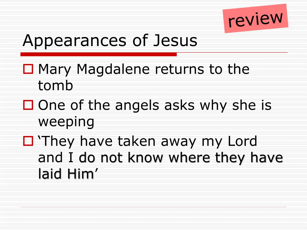 appearances of jesus