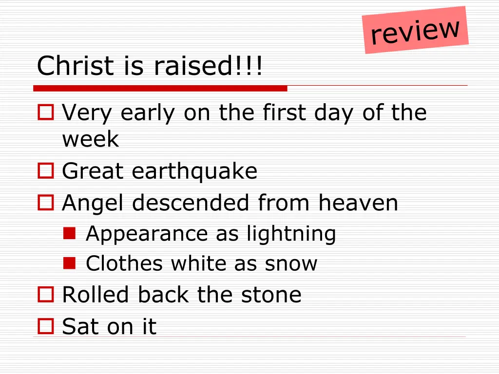christ is raised