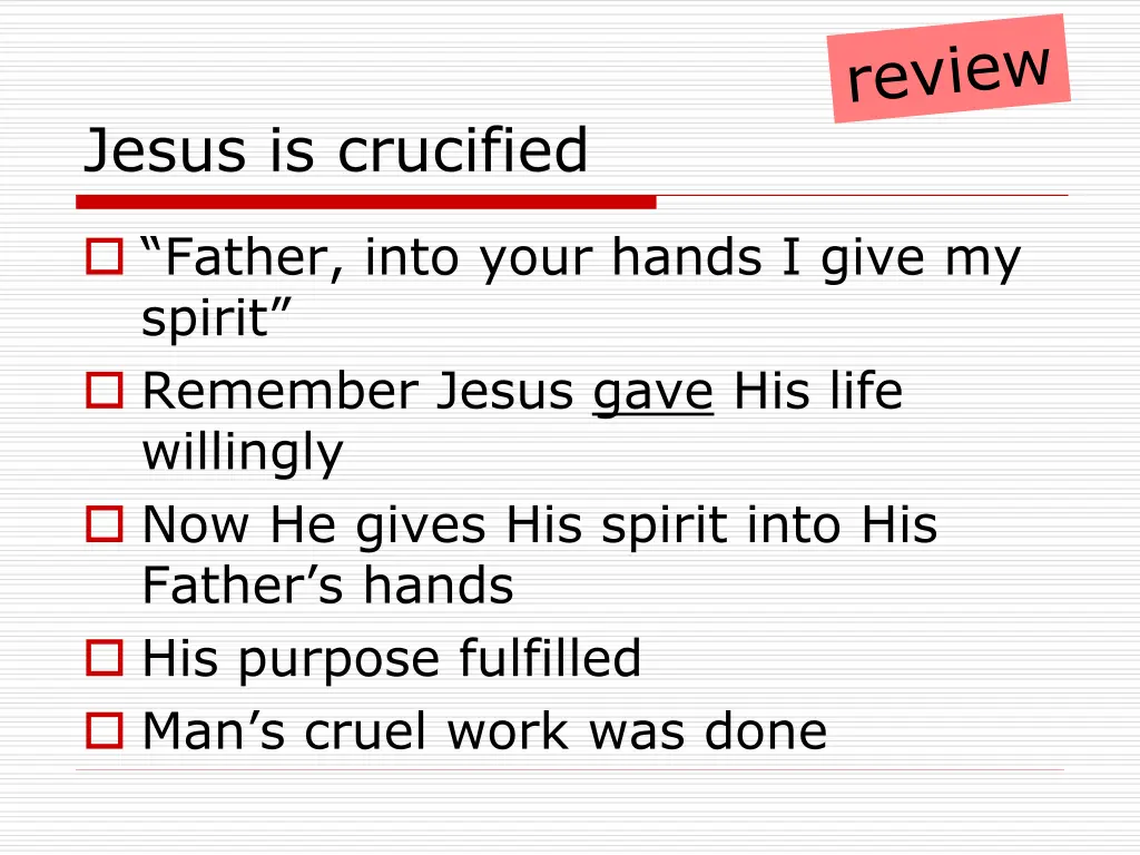 jesus is crucified