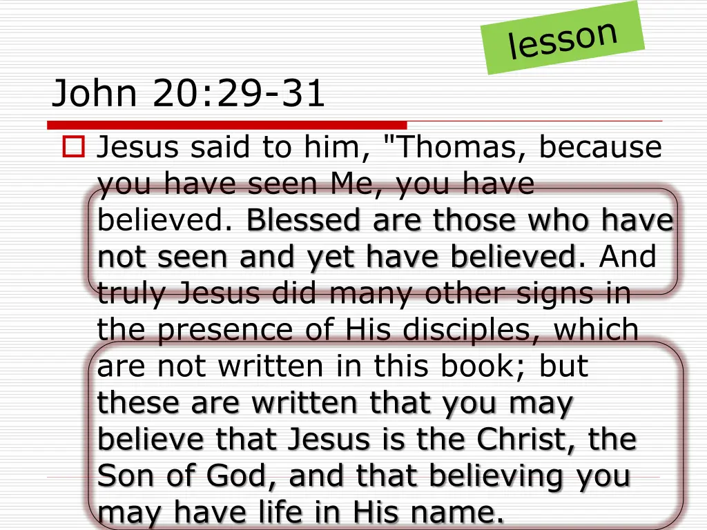 john 20 29 31 jesus said to him thomas because 1