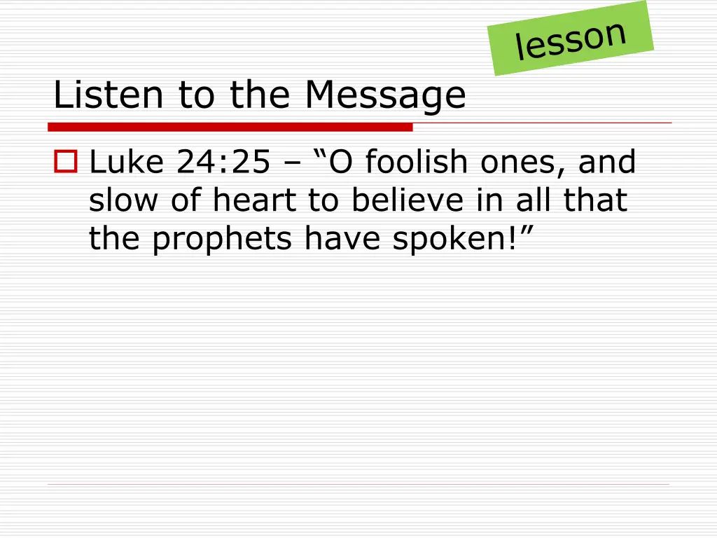 listen to the message