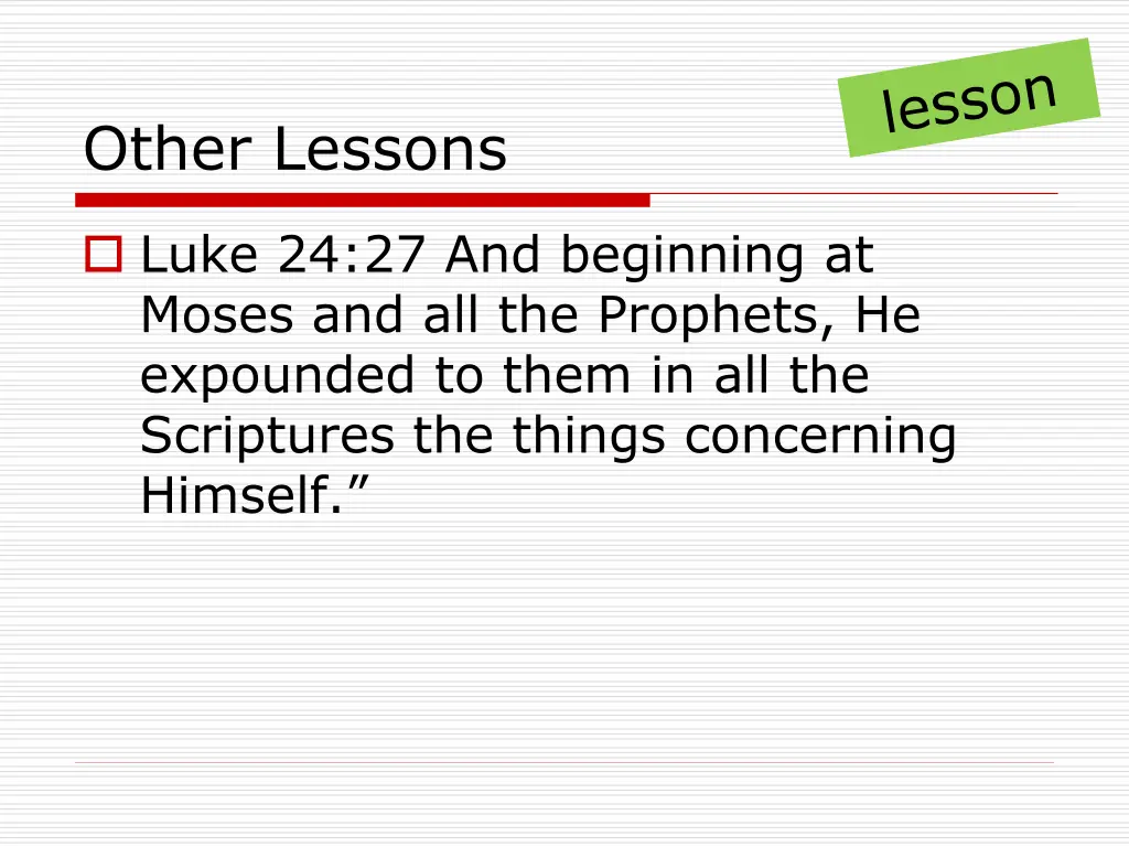 other lessons