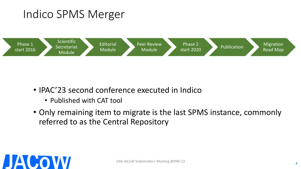 indico spms merger