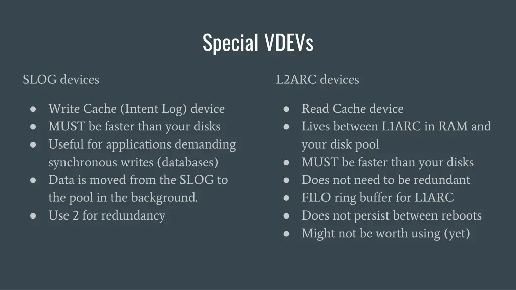 special vdevs