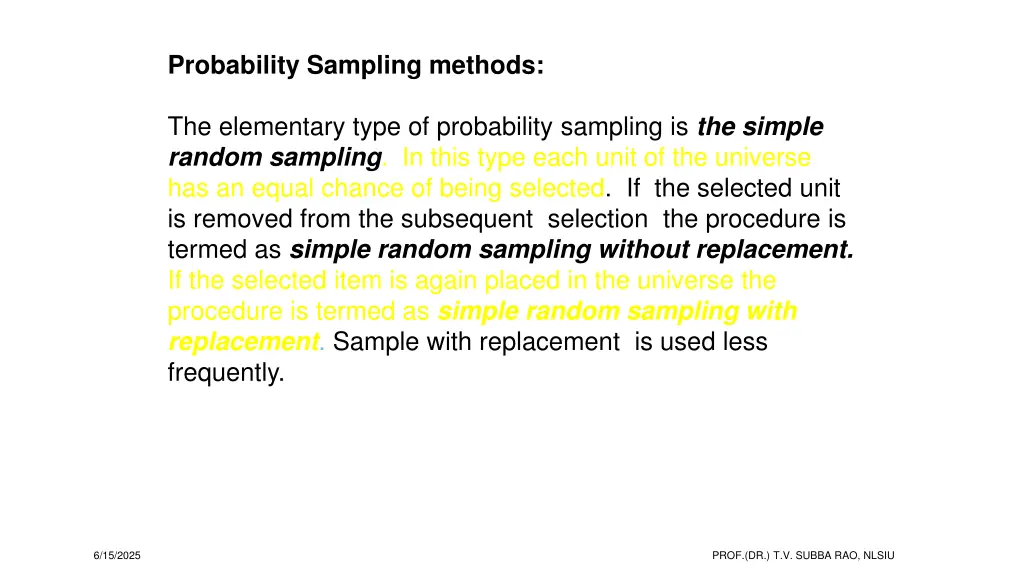 probability sampling methods