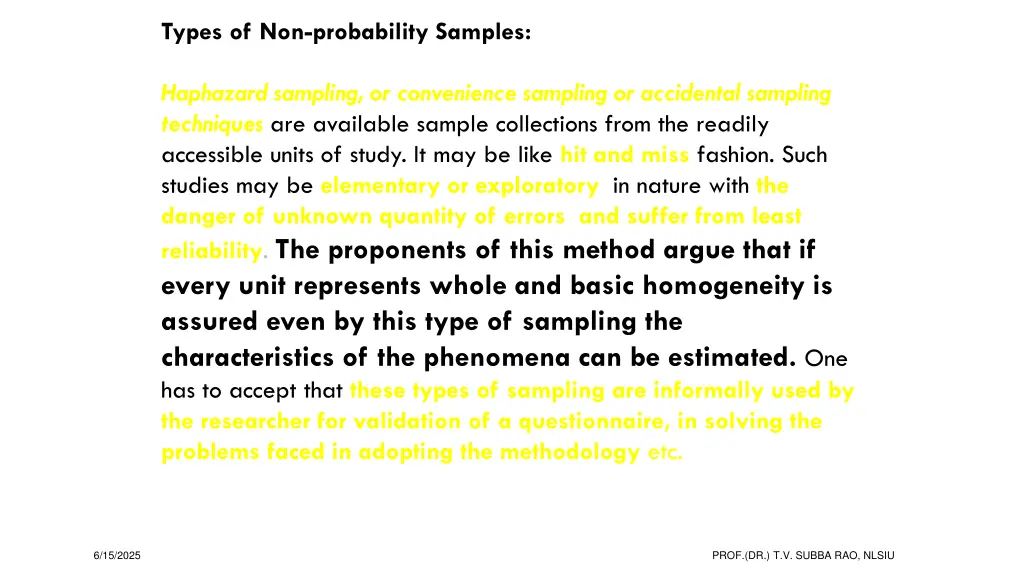 types of non probability samples